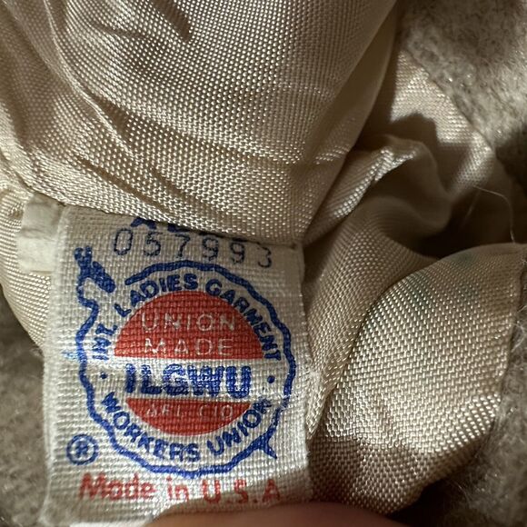 MJ‎ Concepts Sportswear Wool Button Blazer Union Made Women's 5 XS Beige Vintage - Picture 7 of 8